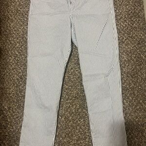 Old Navy Blue & White Striped Pixie Pants